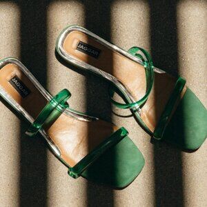 Jaggar Perspex Sandal Emerald